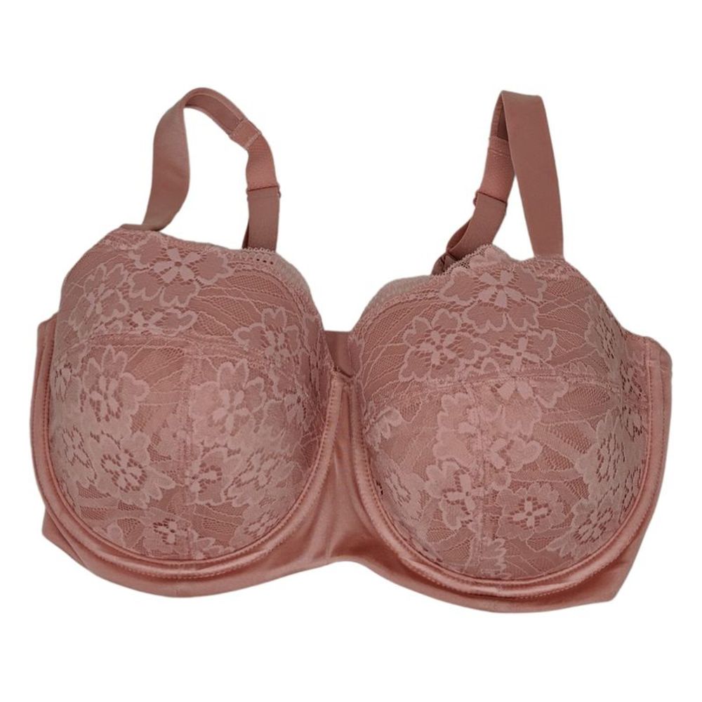 All Worthy Hunter McGrady Women's Sz 40DD Lace Bra dusty rose
